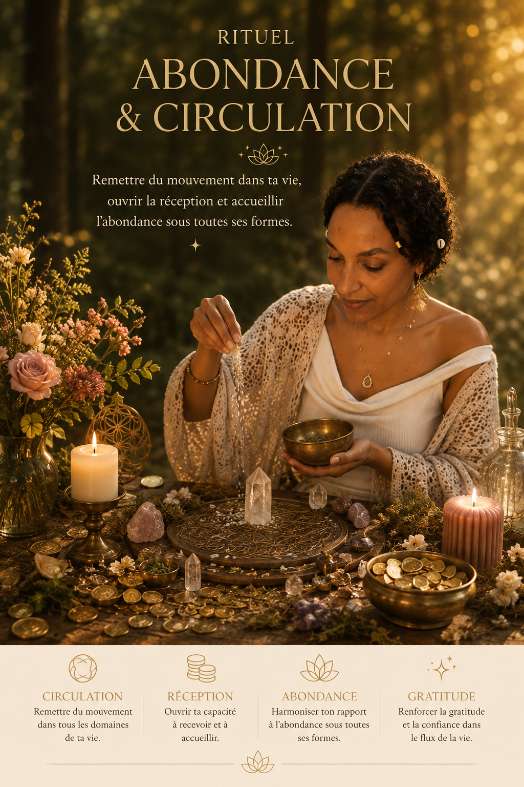 Création symbolique d’un rituel personnalisé selon une intention